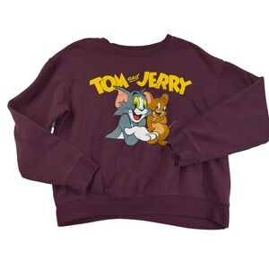Tom and Jerry Sweatshirt Retro Cartoon Graphic‎ Crewneck Pullover Size Medium